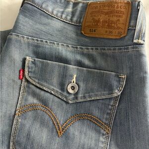 Levi's Light Blue 514 Slim Straight Jeans